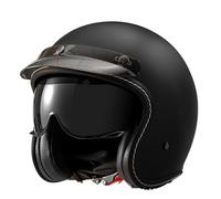 Media Casco De Motocicleta Vintage Cascos Abiertos De Moto Jet con Sun Visera Casco Half-Helmet 3/4 ECEDOT Homologado Robusto Carcasa De ABS para Hombres Y Mujeres Adultos