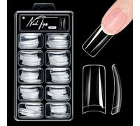 Media cubierta de uñas postizas, mitad mate, cobertura completa, puntas postizas, prearchivo, para extensión, arte, bricolaje, pegamento en uñas