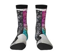 Media Deporte Hemisferio Izquierdo Y Hemisferio Derecho Calcetines Deporte Suaves Crew Socks Antideslizantes Medias Ciclismo Para Senderismo Tennis Regalo 40Cm