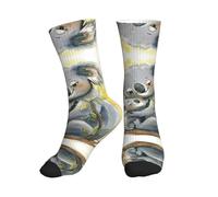Media Deporte Lindo Estampado De Mamá Koala Y Su Bebé Medias Ciclismo Transpirables Medias Deportivas Antiampollas Crew Socks Para Aniversario Regalo Senderismo 40CM