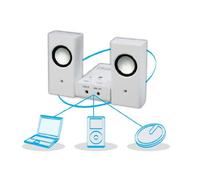 Media Express Xmedia Speaker altavoces amplificate y portátil para Apple Iphone/Ipod/iPod Nano/Tutti I Player MP3 y Computer, Blanco