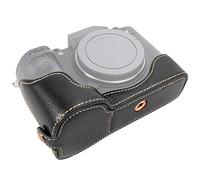 Media Funda para Cámara de Cuero PU paraA9/A7RIIi A7III, Cubierta Inferior Protectora con Conveniente Reemplazo de Batería, Instalación de Trípode, Liviana y