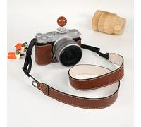 Media funda para cámara Fujifilm XM5 hecha de cuero de primera calidad con características impermeables (marrón)