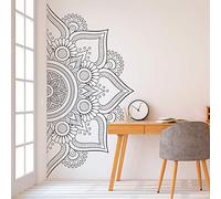 Media mandala etiqueta de la pared calcomanía para el dormitorio moderno diseño patrón vinilo arte autoadhesivo pegatinas de pared Home Room Decor 84x42 cm