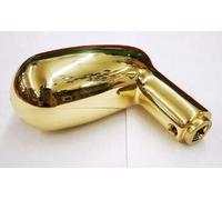 Media manilla reversible en forma de huevo con trigo de fijación M6 acabado latón pulido con orificio para cuadro 8