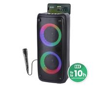 Media-Tech FUNBOX BT MT3181 Karaoke Altavoz Bluetooth portátil con micrófono Bluetooth 40W RMS, Compatible con Tarjetas Micro SD, iluminación Color RGB