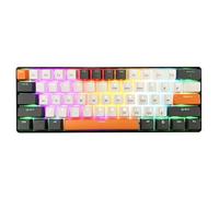 Media-Tech ZONE 61 MT1258 Teclado mecánico para juegos 60% compacto 61 teclas interruptores rojos silenciosos Retroiluminación LED 19 modos anti-fantasma USB-C ergonómico mini formato