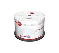 PRIM 2761109 - CD-R 700MB/80min 52x, 50 unidades Cakebox, resistente al agua