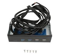 MediaDashboard de 5.25 Pulgadas - 5 interfaces con Velocidad de Transferencia de 10 Gbps + USB3.0, USB2.0, Tipo - C + para PC - Carcasa y Extensiones