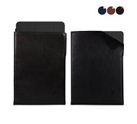 MediaDevil artisanpouch Slim Edition auténtica piel Europea ultrafina funda Black with Red contrast stitch Apple iPad Mini 1/2/3 (APPLE SMARTCOVER FIT)