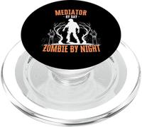 Mediador de día Zombie de Noche Divertido Halloween Espeluznante Aterrador PopSockets PopGrip para MagSafe