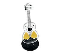 Mediadores de guitarra transparente pantalla acrílica, soporte estético para plectores musicales | Marco de almacenamiento con base de madera compacta, ideal para estudio, escritorio o recolección por