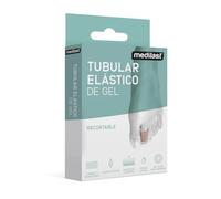 Medilast - Tubular Elástico de Gel - Protección en la Superficie del Dedo - Interior de Gel de Silicona - Adaptable - Propiedades Calmantes - Transparente - Talla L