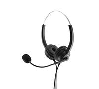 Auricular Mediarange Biaural Diadema Con Microfono Cable 2 Mt