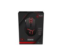 MediaRange 813135 mrgs200 - ratón para Juegos con 9 Botones USB 2.0, Color Negro/Rojo