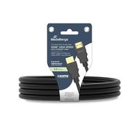 MediaRange 813147 hdmitm cable de conexión ethernet de alta velocidad de 3 m con conectores chapados en oro de 10,2 gbps, color negro