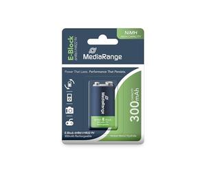 MediaRange Acumulador E-Block batería 9V MRBAT124 6HR61 HR22 NiMH Recargable