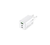 Cargador MediaRange MRMA116-2 65W Blanco 2x USB-C 1x USB-A Carga rápida