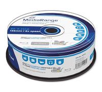 MediaRange 25 x BD-R 25 GB 6x eje área de impresión de inyección de tinta