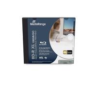 MediaRange BD-R XL 100 GB, 4 velocidades de Escritura de inyección de Tinta, Full Surface, Disco Individual en Caja de Joyas