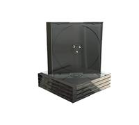 MediaRange BOX22 Funda para Discos Ã“PTICOS Caja Transparente para CD 1 Discos Negro, Transparente 100 UDS