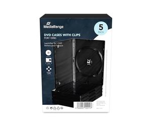 MediaRange BOX30 estuche de CD y DVD - Funda (Negro, De plástico)