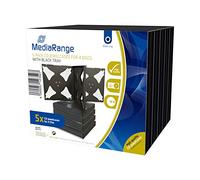MediaRange BOX34-4 funda para discos ópticos Caja transparente para CD 4 discos Negro - Fundas para discos ópticos (Caja transparente para CD, 4 discos, Negro, De plástico, 120 mm, 140 mm)