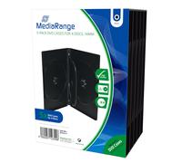 MediaRange BOX35-4 Funda para Discos ópticos Funda de DVD 4 Discos Negro - (CD)
