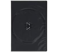 MediaRange BOX35-6 -Estuches de 6 ranuras para CD, DVD y Blu Ray con bolsillo de cubierta transparente, 22 mm, negro, paquete de 5