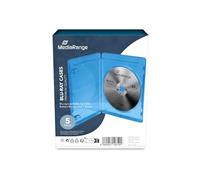 MediaRange BOX38 Blu-ray Funda para discos ópticos(capacidad 1 disco, plástico), pack de 5