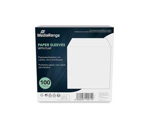 MediaRange BOX66 Color blanco funda para discos ópticos - fundas para discos ópticos (Color blanco, Papel, 120 mm)