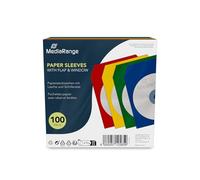 MEDIARANGE BOX67 FUNDA PARA DISCOS ÓPTICOS 1 DISCOS AZUL, VERDE, ROJO, AMARILLO 100 UDS