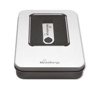 Media Range Caja de Almacenamiento de Aluminio Plata BOX901 para Memorias USB