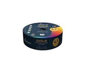 MediaRange Cake Box imprimible Caja de DVD+R 4.7GB 16x (25) CB imprimible, Blanco