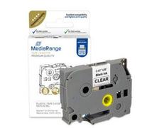 MediaRange - Cartucho de Cinta para impresoras Brother® TZ-251/TZe-251 (Adhesivo Permanente, 24 mm, 8 m, Laminado), Color Negro sobre Blanco