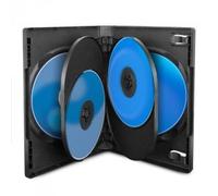 MediaRange Casos DVD para 6 Discos, 22 mm, Negro, 15 Unidades