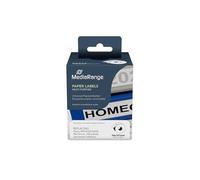 MediaRange - Etiquetas de Papel universales (para Dymo® 99014/S0722430, Adhesivo Permanente, 54 x 101 mm, 220 Unidades), Color Negro y Blanco