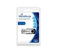 MediaRange Flexi Memoria USB 32 GB USB 2.0, Negro y Plata