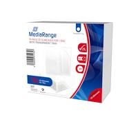 MediaRange - Funda vacía para CD (Fina, para 1 Disco, 5,2 mm, Bandeja Transparen