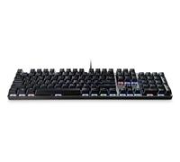 MediaRange Gaming Series Corded Mechanical Gaming-Keyboard with 104 Keys and 14 Color Modes, QWERTZ (DE/AT/CH), Black/Silver