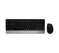 MediaRange Juego de Teclado inalámbrico inalámbrico y ratón inalámbrico de 5 Botones, Serie Highline, disposición QWERTY (GR), Receptor inalámbrico USB 2.0, Resistente a Salpicaduras y Altura