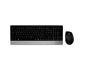 MediaRange Juego de Teclado y ratón inalámbrico, Serie Highline, QWERTZ, Negro/Plata