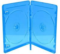 MediaRange - Lote de 30 fundas para 3 discos Blu-ray / DVD / CD (14 mm), color azul y transparente