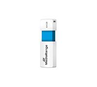 MediaRange Memoria USB 2.0 de 64 GB, Color Edition, Unidad Flash Mini USB con Mecanismo Deslizante, ampliación de Memoria Externa con Velocidad de Lectura de hasta 16 MB/s, Color Azul Claro