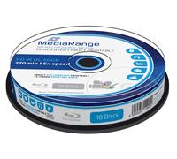 MediaRange MR509 - Discos de Blu-ray vírgenes (10 unidades), blanco One size Cla