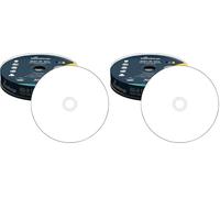 MediaRange MR509 - Discos de BLU-Ray vírgenes (10 Unidades), Blanco (Paquete de 2)