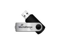 MediaRange MR910 Flexi USB Stick 16GB 18MB/s USB 2.0 black-silver 16 GB