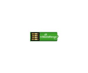MediaRange MR977 Nano USB Stick 32GB green with paper clip function 32 GB