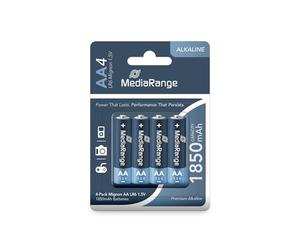 MediaRange MRBAT104 Mignon AA|LR6- Pilas alcalinas no recargables 1,5 V, AA, Color Blanco y Azul