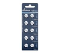 MediaRange MRBAT113 Household Battery Single-Use Battery SR44 Alcalino 1,5 V - Pilas (Single-Use Battery, SR44, Alcalino, Botón/Moneda, 1,5 V, 10 Pieza(s)), Azul/Blanco